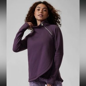 Athleta Cozy Karma Asym Pullover Sweatshirt